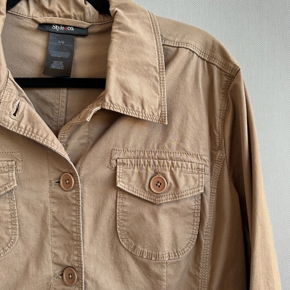 Style Co. | Cargo Utility Cotton Jacket | Canvas Jacket - Picture 3 of 11